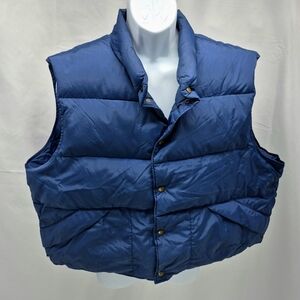 L.L.Bean Goose Down Puffer Vest Blue XX-Large Gorpcore Layering Insulated